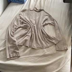 Cream bell sleeved sweater from Zara